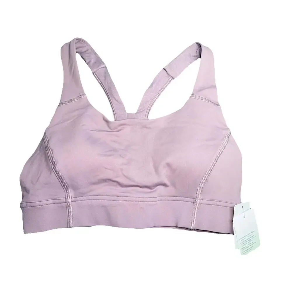 Lululemon Power Through Bra Size 8 Cyber Violet/Lavender Lux( CYRV) Med Support